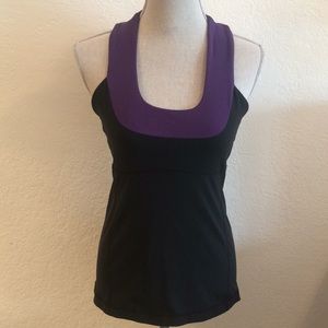Lululemon Black workout tank top size 8